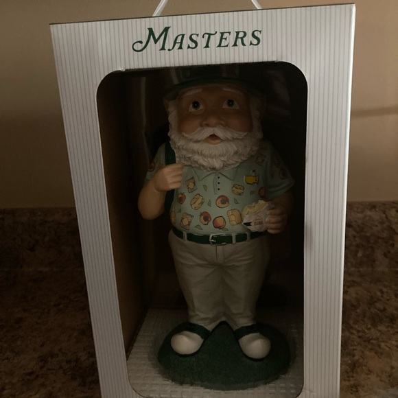 Masters Golf Santa Figurine - Green and White